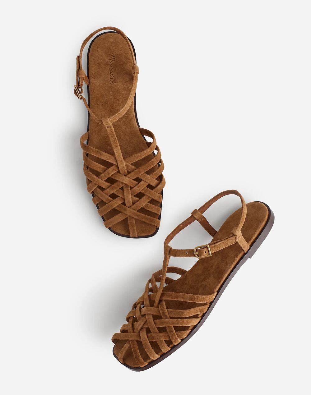 Madewell Womens The Milano Fisherman Sandal Comfort Leather Cumin Size 7 NWOB